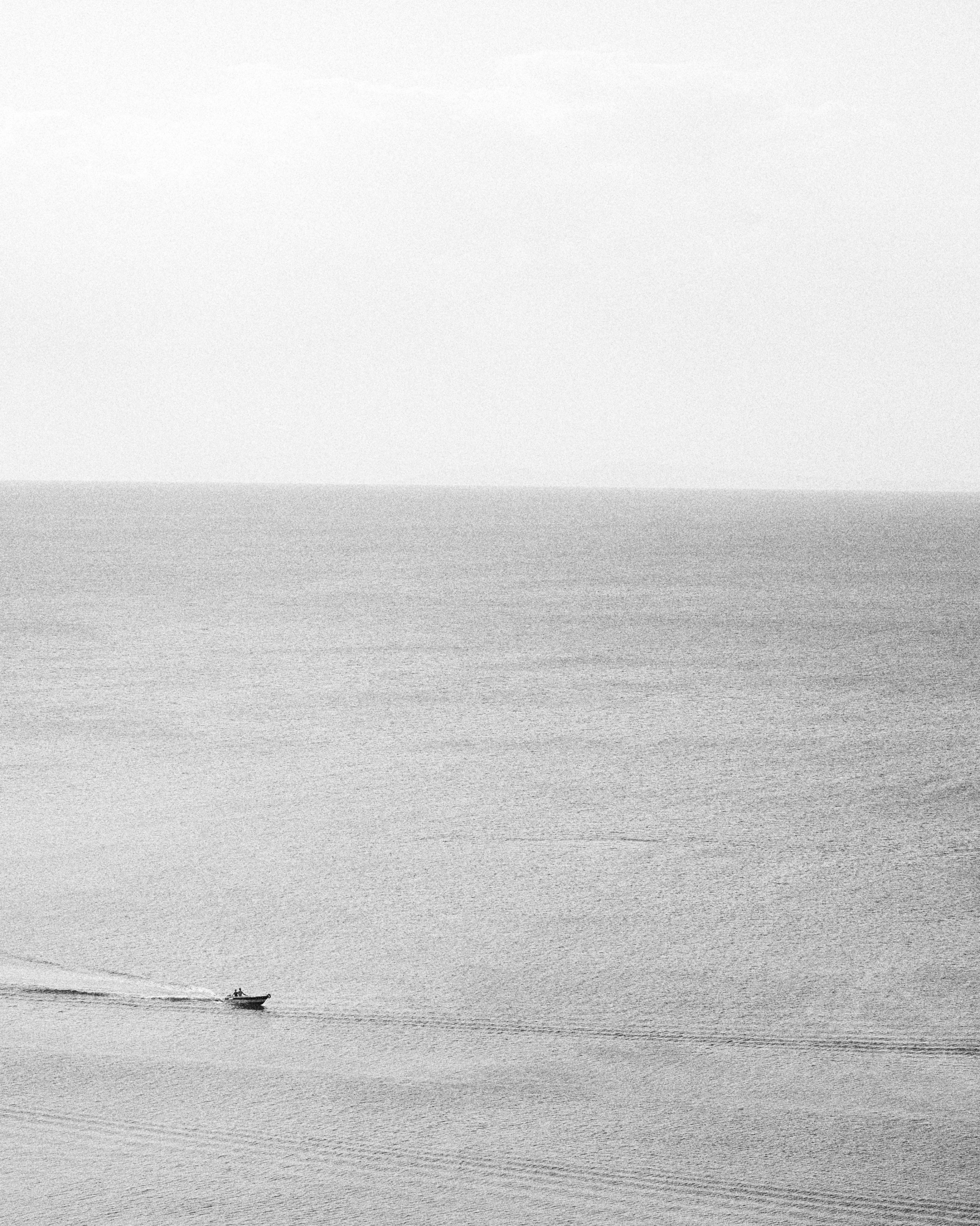 Minimalist seascape representing calm and focused approach to development